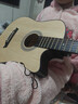 维卡斯（WEIKASI）民谣吉他初学者木吉他单板新手入门练习琴guitar吉它学生男女乐器 38英寸原木色+礼包【初学推荐】 实拍图