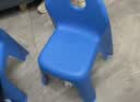 茶花带靠背椅子塑料凳子小Q靠背椅子舒适稳固防滑 1个装#蓝色#加厚材质（新老色随机发） 实拍图