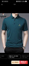啄木鸟（TUCANO）夏季冰丝短袖t恤男翻领POLO体恤衫中年宽松免烫半袖爸爸装男上衣 墨绿 2XL (180) 建议150-165斤 实拍图