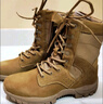 仪标新式棕色作战靴超轻训练真皮防水战靴沙漠高帮登山鞋户外作战鞋男 棕色作战靴（质保一年） 40 实拍图