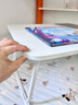 飞旺藤达床上书桌小桌子可折叠小桌板懒人简易床桌笔记本大号大学生宿舍 珍珠白-常规款（平面无卡槽杯托） 70*48*32cm【加大加宽可放键鼠】 实拍图