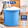 靠艺泡脚桶洗脚盆保温家用不插电足浴盆沐足三层加厚冬天过小腿 天蓝色【36cm高】有提手（带盖） 实拍图