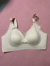猫人内衣女士薄款无钢圈文胸大胸显小无痕聚拢防下垂运动性感胸罩绿XL 实拍图