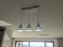 雷士（NVC）雷士照明LED餐吊灯餐厅吧台灯具现代简约铁艺三头吊灯 白色 实拍图