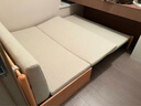 源氏木语实木沙发床现代简约多功能可折叠床北欧风小户型客厅两用双人沙发 1.55m山毛榉原木色(米白) 实拍图