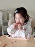 马博士儿童罩衣长袖款婴儿吃饭围兜幼儿园防水耐脏画画衣宝宝反穿衣粉色 实拍图