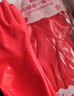 加绒加厚防水防油保暖手套冬季洗碗洗衣服干家务防滑皮绒一体耐磨 大红色加绒款手套 【10双】 实拍图
