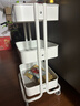 宜家（IKEA）拉斯克家居小推车三层置物架移动茶水桌客厅咖啡桌厨房储物收纳架 【升级款】白色大号 35*45*77cm 实拍图