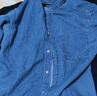 优衣库男女装牛仔宽松衬衫/水洗产品长袖衬衣478115 480761 478115/65宝蓝色 S 实拍图