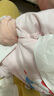 初生婴儿衣服纯棉加厚连体衣冬季新生儿男女宝宝夹棉保暖棉服爬服 2件-冬款(净色粉+花花兔) 59cm  (11斤以内) 实拍图