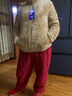 真维斯儿童外套秋冬款加绒加厚大童摇粒绒上衣开衫男女童保暖双面绒冬装 【长绒立领开衫】驼/J纯色 160 实拍图