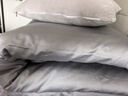 梦洁家纺 60S长绒棉四件套 纯棉贡缎高端素色床单被套 1.5米床 灰 实拍图