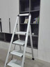 肯泰梯子家用折叠梯子铝合金人字梯室内多功能爬梯加厚加粗银色五步 实拍图