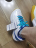 YONEX尤尼克斯羽毛球鞋yy入门级训练减震动力垫男女SHB101CR白/蓝 44码 实拍图