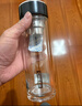 希乐双层玻璃杯 高硼硅玻璃泡茶杯子 男士商务茶水分离杯 带茶隔水杯 实拍图