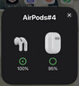 Apple/苹果 AirPods 4(支持主动降噪)搭配无线充电盒(USB-C) 个性定制版 实拍图