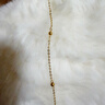 周六福（ZLF）  黄18K黄金手链圆珠女款彩金手链小金珠送女友节日礼物 约0.8-1g 16cm+尾链3cm 实拍图