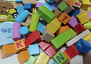 Hape(德国)儿童积木玩具桶装80粒进口山毛榉数字字母生日礼物E8402 实拍图
