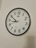 康巴丝（Compas）挂钟客厅 静音走时简约石英钟表挂墙时钟 c2855 黑色 26cm直径 实拍图