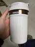 名创优品（MINISO）咖啡杯保温杯高颜值男女车载便携双饮吸管水杯子 云硅白380ml 实拍图