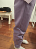 361°儿童夏季薄款长裤男童卫裤运动长裤女童秋冬保暖中大童休闲长裤 紫霞1501-女童【加绒】 150 实拍图