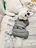 POPOCOLA小狗狗衣服羽绒秋冬季泰迪比熊雪纳瑞小型犬宠物保暖棉服冬装 灰色四脚面包服 L【建议9-11斤】 实拍图