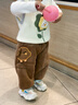 巴拉巴拉宝宝裤子男童长裤女童加绒裤香蕉裤冬装时尚可爱 咖啡50853 73 实拍图