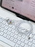 联想（Lenovo）Type-C有线耳机3.5mm接口半入耳式高清麦克风通话高音质舒适佩戴游戏低延迟适用于苹果华为手机 银白色【Type-C插头+环绕立体声】 高清麦克风通话-舒适云感贴耳 实拍图