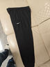 鸿星尔克运动裤男秋冬季新款加绒休闲针织束口长裤九分裤男士裤子卫裤男裤 正黑-1026-加绒针织 4XL 实拍图