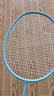 的幸均衡之刃超轻羽毛球拍全碳素纤维羽毛球耐打初学者新手耐用单拍 天青色 质保30磅（已穿线+两个手胶） 实拍图