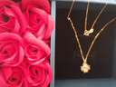 中国黄金（CHINA GOLD）四叶草黄金项链女足金吊坠新款生日礼物女送女友老婆妈妈结婚纪念 [京速达]足金四叶草吊坠+足金链 实拍图