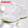 川崎（KAWASAKI）羽毛球鞋耐磨减震透气男女运动跑步鞋k-073D 专业款白色 40 实拍图