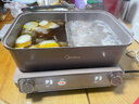 美的（Midea）电火锅钛陶0氟多功能锅不锈钢蒸锅鸳鸯火锅专用锅超薄速沸多功能一体电锅煎烤料理锅DLS332266S 实拍图