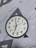 康巴丝（Compas）挂钟客厅 简约静音客厅石英钟表挂墙时钟 c2866 黑色 30.5cm直径 实拍图