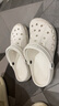 卡骆驰（CROCS）洞洞鞋贝雅男鞋女鞋轻便耐磨一脚蹬拖鞋休闲鞋|10126 白-100 40 (250mm) 实拍图
