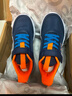 361°儿童运动鞋男童跑鞋秋冬密网轻便魔术贴女童皮革加绒保暖运动鞋 【四季密网】墨蓝/海中蓝色 41 实拍图
