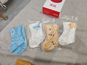 贝比婴儿袜子秋冬珊瑚绒新生儿宝宝袜松口短袜不勒腿中筒袜0-6月 实拍图