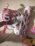 EVERVON轮滑鞋儿童溜冰鞋男女童旱冰鞋KJ-337粉色附护具头盔S号适31-34码 实拍图