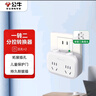 公牛（BULL）转换插头/一转二插座/无线转换插座/电源转换器 适用于卧室、厨房 2位分控开关插座GN-9323 实拍图
