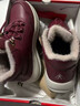 足力健老人鞋冬季中老年加厚加绒户外石墨烯保暖鞋2493205J 女-酒红 40  实拍图