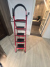 忆琳居梯子家用安全人字梯折叠伸缩多功能楼梯便捷扶梯加厚安全步梯红五 实拍图