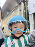 NEVA纽维（NEVA）儿童头盔男女孩夏季电动摩托车3C认证卡通四季通用可爱宝宝安全帽 青哑蓝泡泡龙透明镜片【推荐3-6岁佩戴】 实拍图