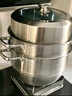 美厨（maxcook）蒸锅 304不锈钢30CM三层蒸锅 加厚复底汤锅 燃气电磁炉通用 实拍图