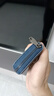 第九城（V.NINE）男士卡包多卡位钱包驾驶证风琴式证件包生日礼物送老公男友送父亲礼盒包装 蓝色 11卡位  实拍图