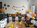 酷依宝汽车主题儿童周岁生日场景布置装饰男孩宝宝气球派对电视投屏背景 实拍图
