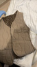 羽绒棉马甲女秋冬保暖背心修身短款v领加绒坎肩百搭内胆 米白色（同色升级加绒款） 3XL 115斤-130斤 实拍图