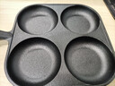 【大牌同款】章丘四孔铸铁煎蛋锅无涂层不易粘多功能早餐煎蛋锅 黑色17cm 铸铁四孔煎锅 实拍图
