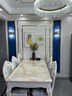 鹤迹欧式餐桌实木长方形小户型家用饭桌简欧现代轻奢大理石餐桌椅组合 1.2米大理石单餐桌 实拍图