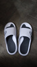回力运动拖鞋男浴室内户外不易滑厚底凉拖鞋HL39391白黑色43-44码 实拍图