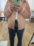 优衣库女装长绒摇粒绒拉链茄克/长袖外套夹克470137 11 粉红色 S 实拍图